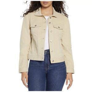 Gap Jacket Women's XXL Beige Corduroy Puff Sleeve Button Up
